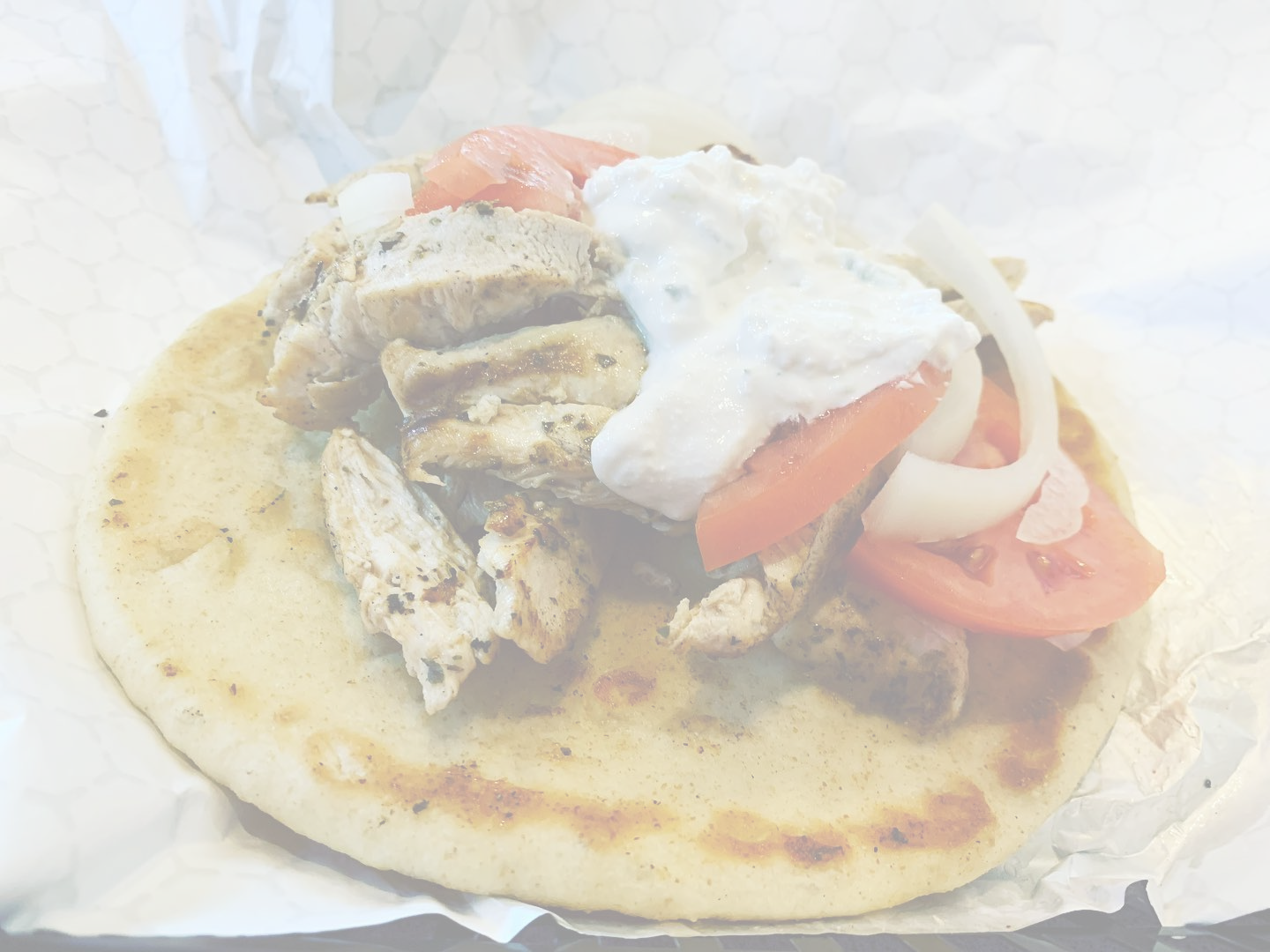Showing what a Chicken Gyro Pita Looks like